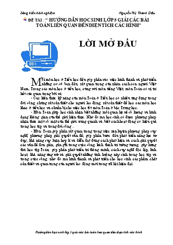 Sáng kiến kinh nghiệm Hướng dẫn học sinh Lớp 5 giải các bài toán liên quan đến diện tích các hình